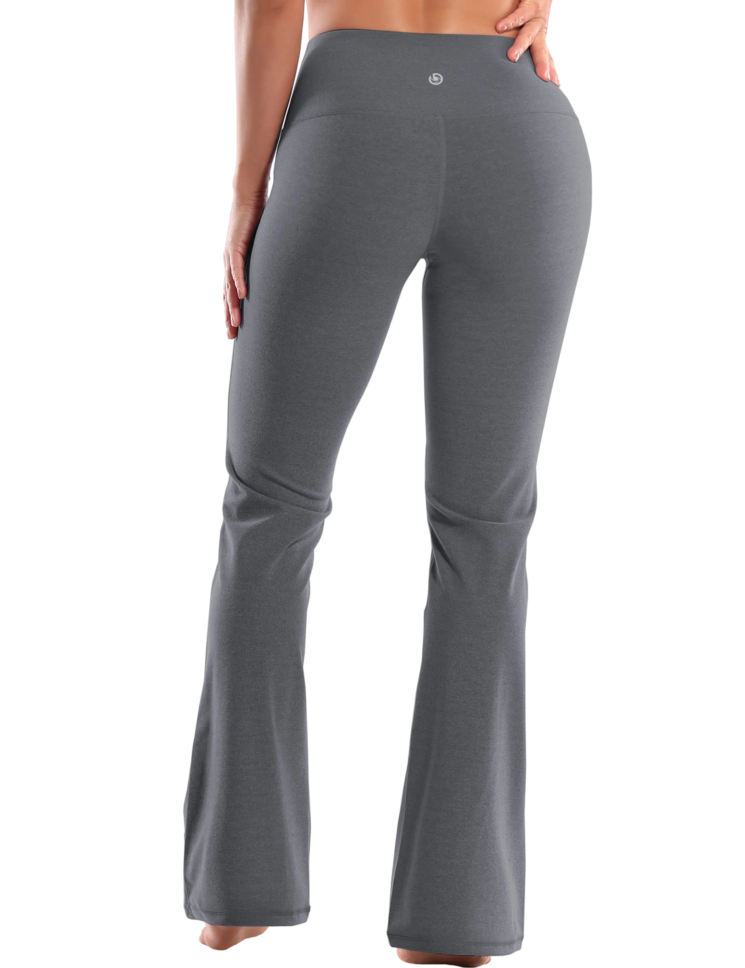 29" 31" 33" 35" 37" High Waist Bootcut Leggings heathercharcoal