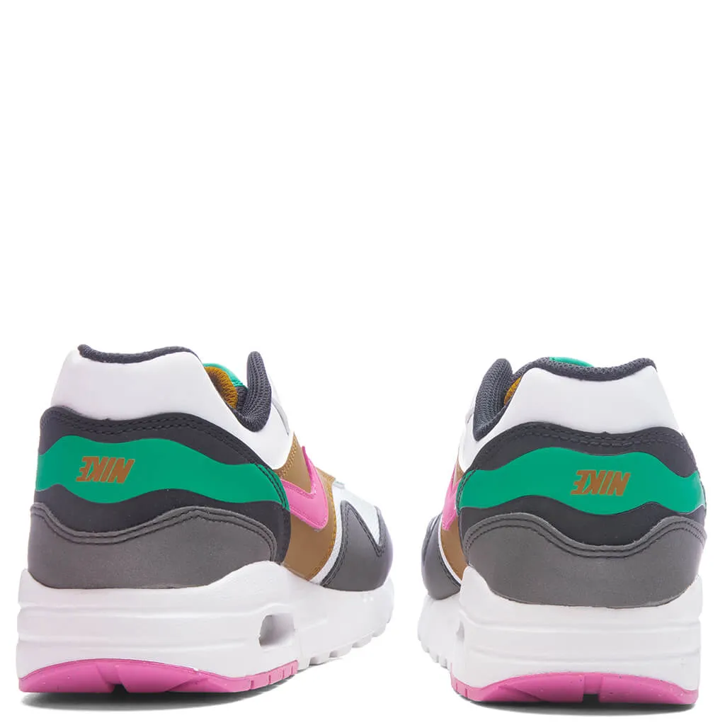 Air Max 1 SE (GS) - Black/White/Playful Pink/Stadium Green