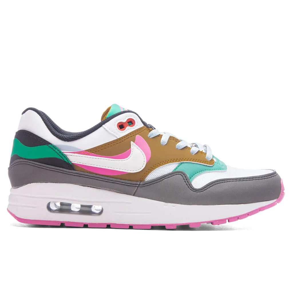 Air Max 1 SE (GS) - Black/White/Playful Pink/Stadium Green