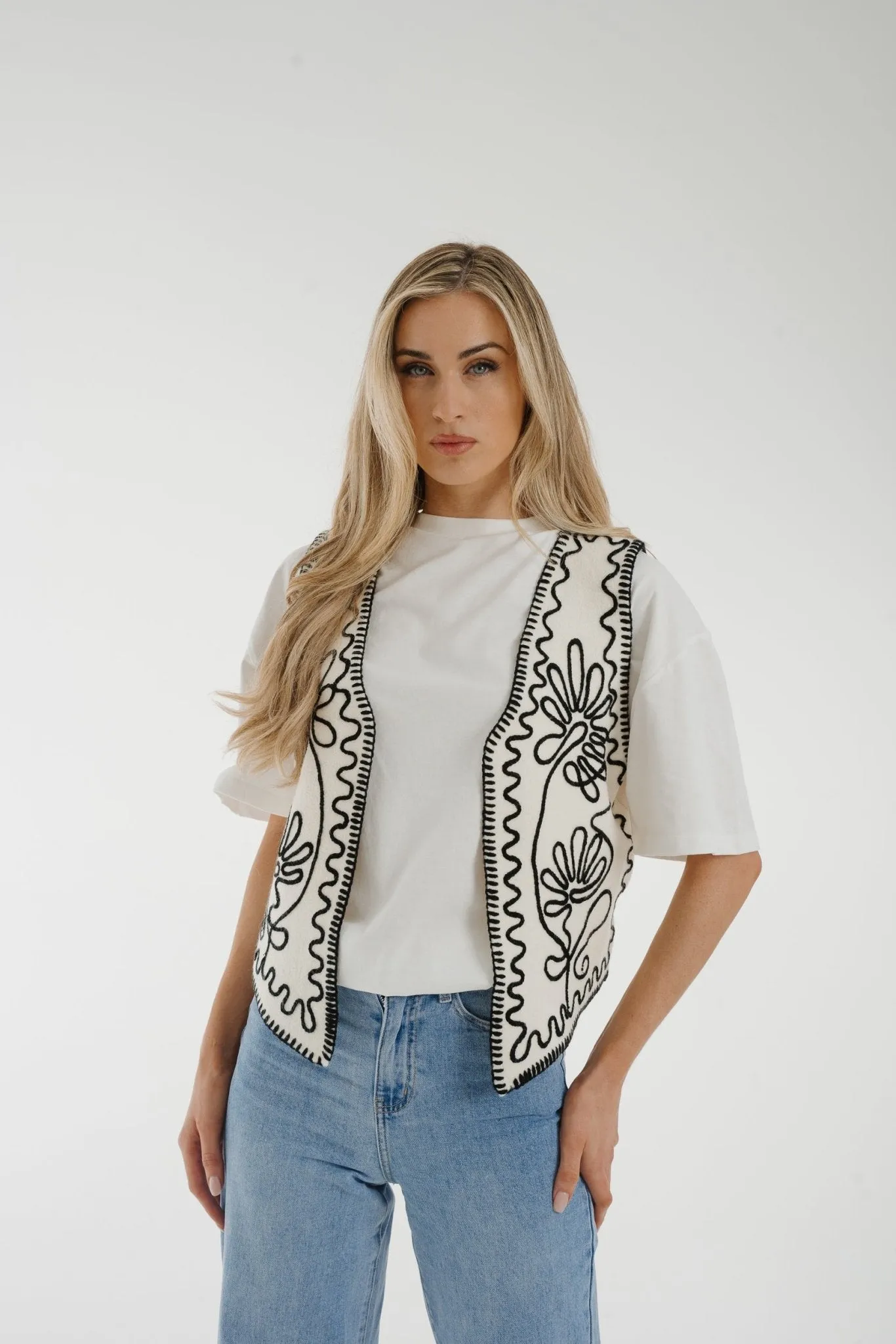 Ally Waistcoat In Monochrome Mix