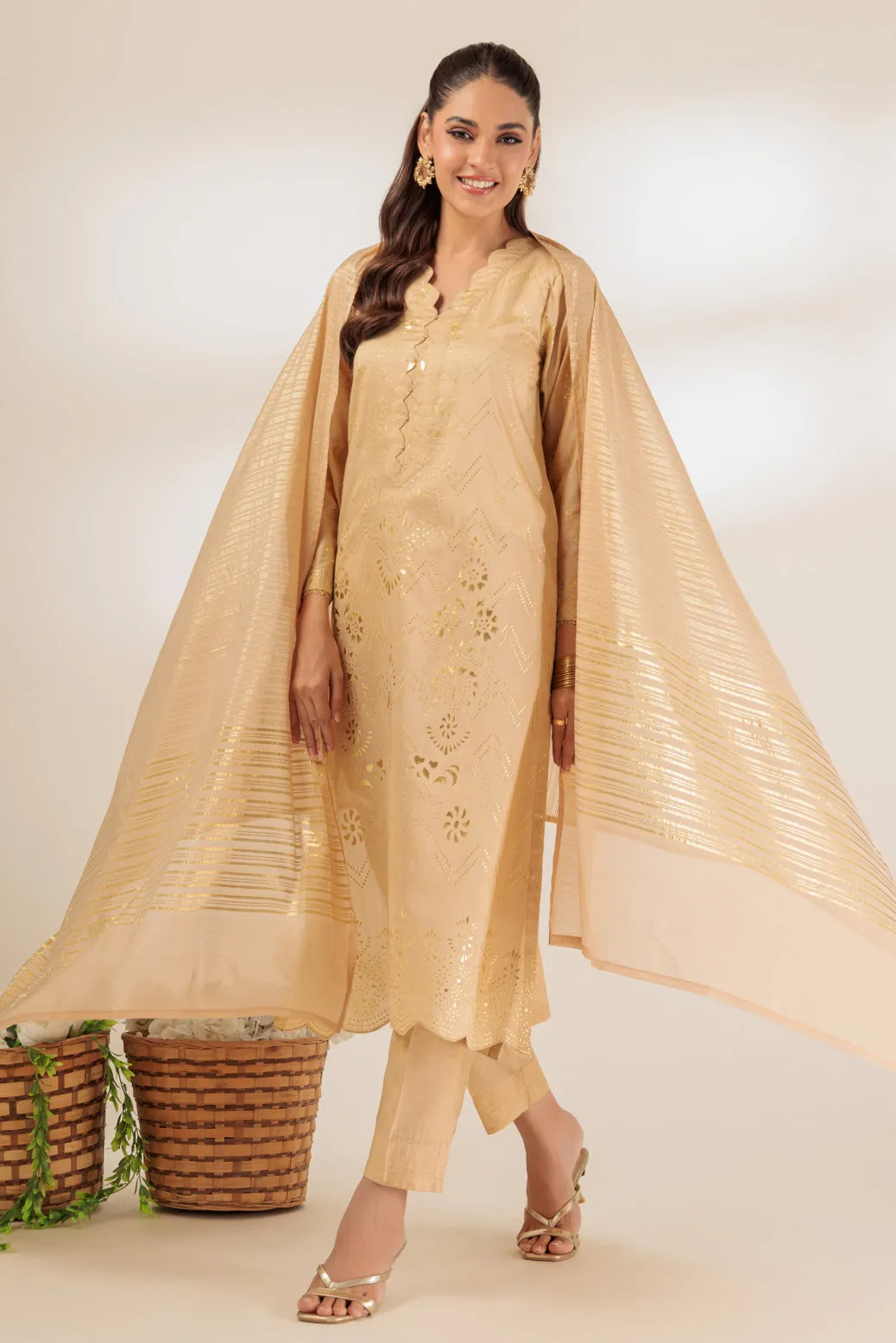 BEIGE-VISCOSE-3 PIECE (BPS5243P19)