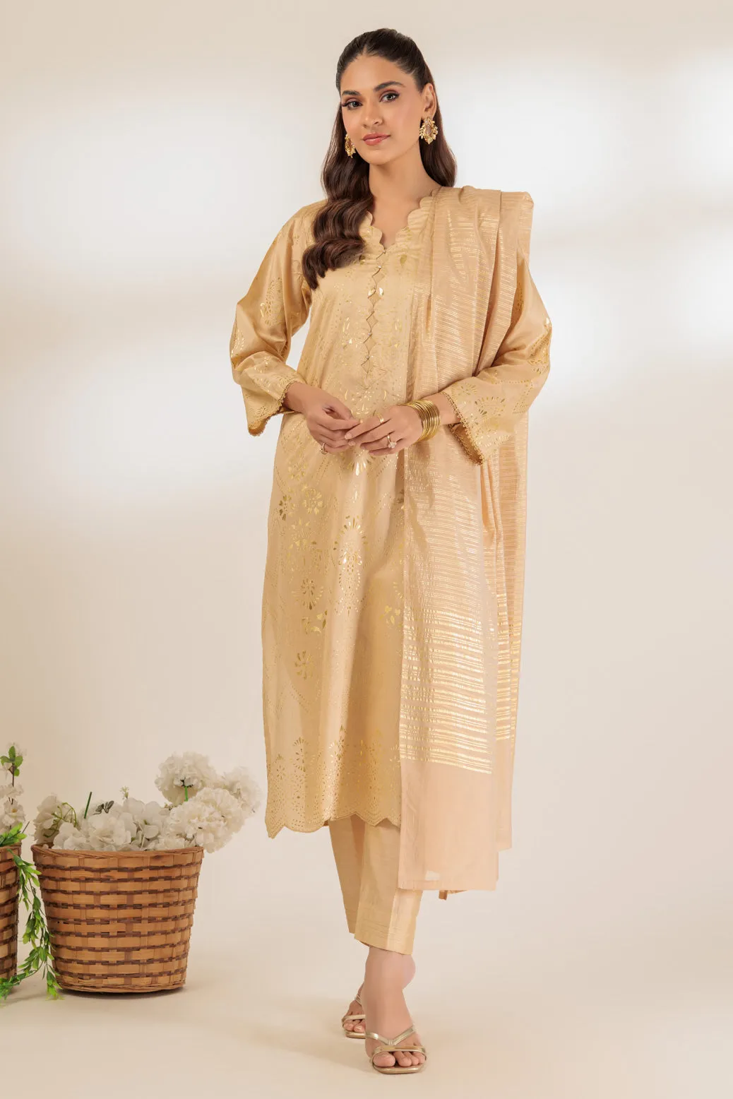 BEIGE-VISCOSE-3 PIECE (BPS5243P19)