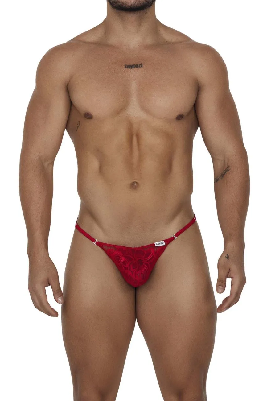 CandyMan 99685 Lace Thongs Color Red