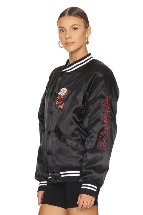 Coors Light Beer Wolf Varsity Jacket - Black