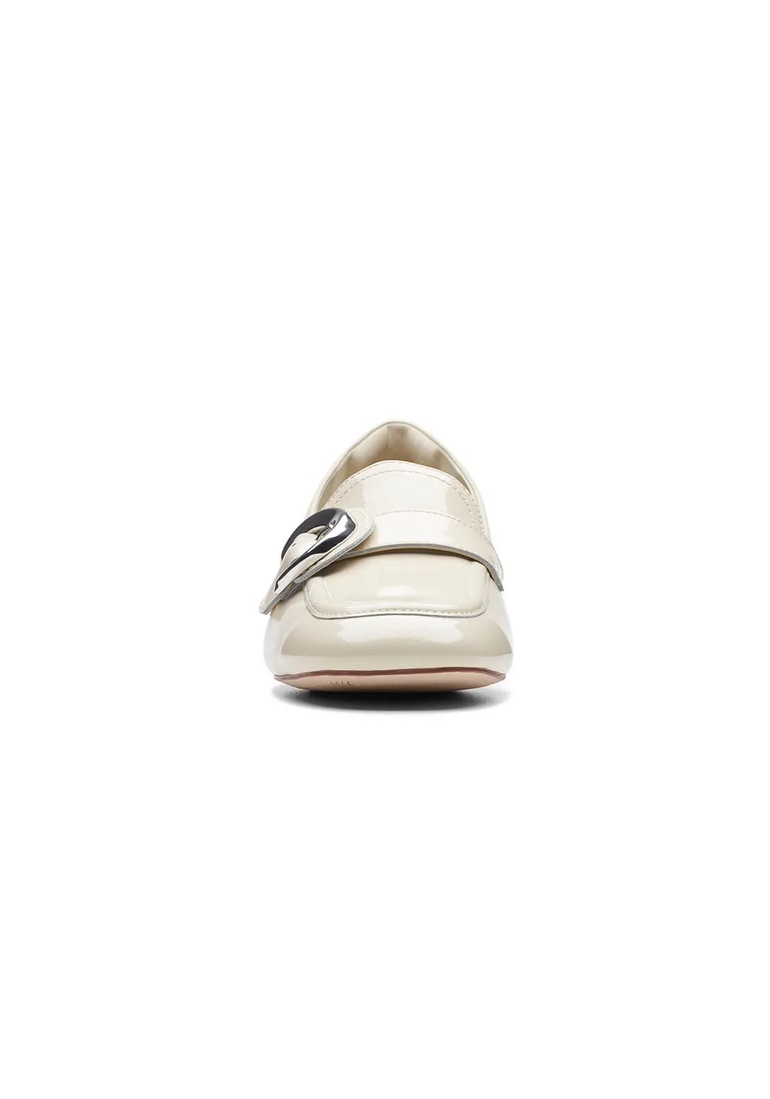 Daiss30 Trim Heeled Loafer - Ivory