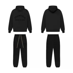 Fear of God Essentials Sweatsuit Jet Black FULL SET