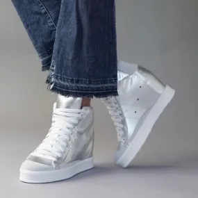 Fearless Silver Wedge Sneaker