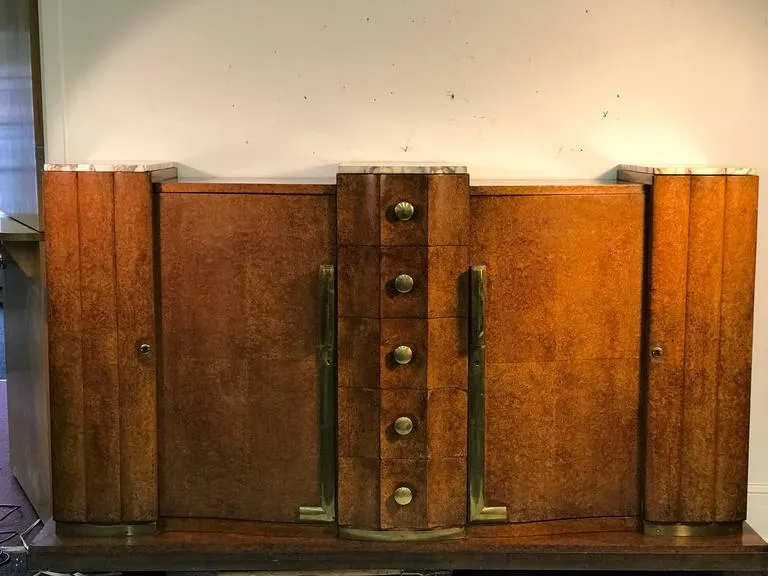 Jules Leleu Sideboard with Brass Finishes