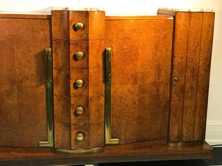 Jules Leleu Sideboard with Brass Finishes