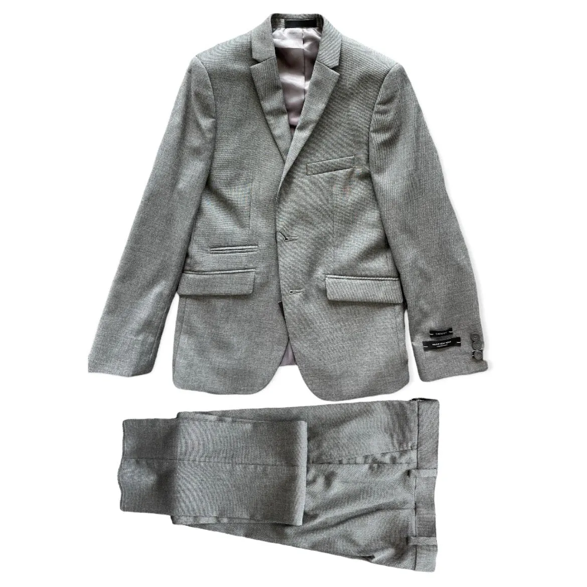 Marc New York Boys Skinny Grey Sharkskin Suit W0680