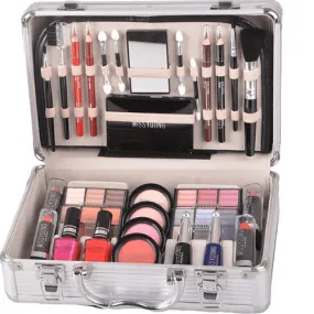 Miss Young MC1157 Make-Up Kit Suitcase with Cosmetics, Brushes, Eyeshadow & Mirror