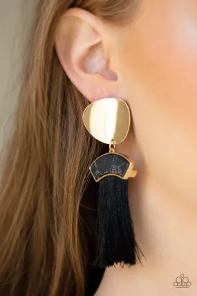 Paparazzi Accessories - Insta Inca #E147 Peg - Gold Earrings