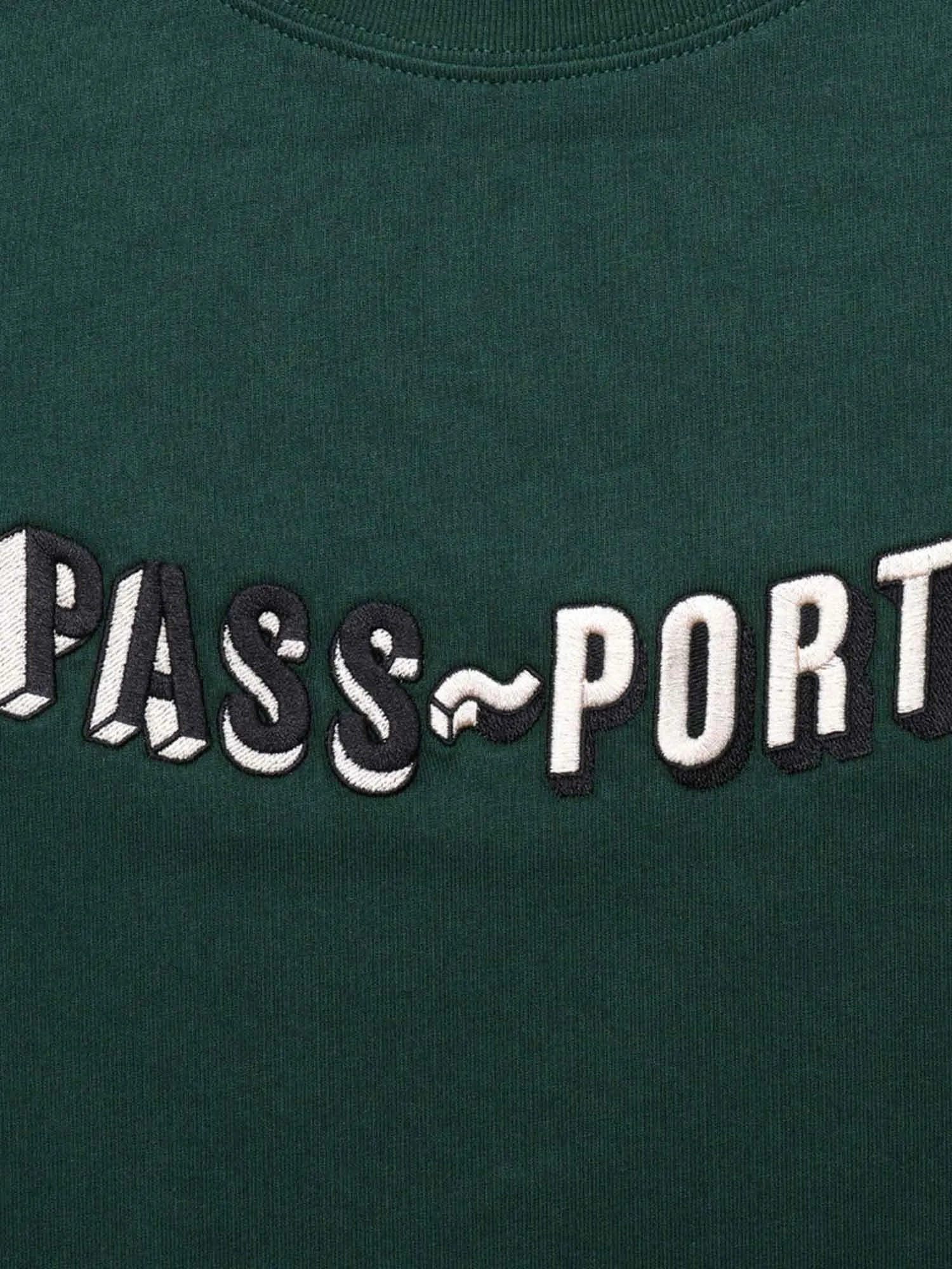 Pass-Port Sunken Logo Embroidery Tee - Forest Green