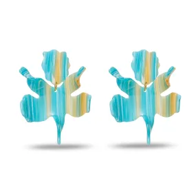 PLAYA STRIPE PAPER LILY EARRINGS