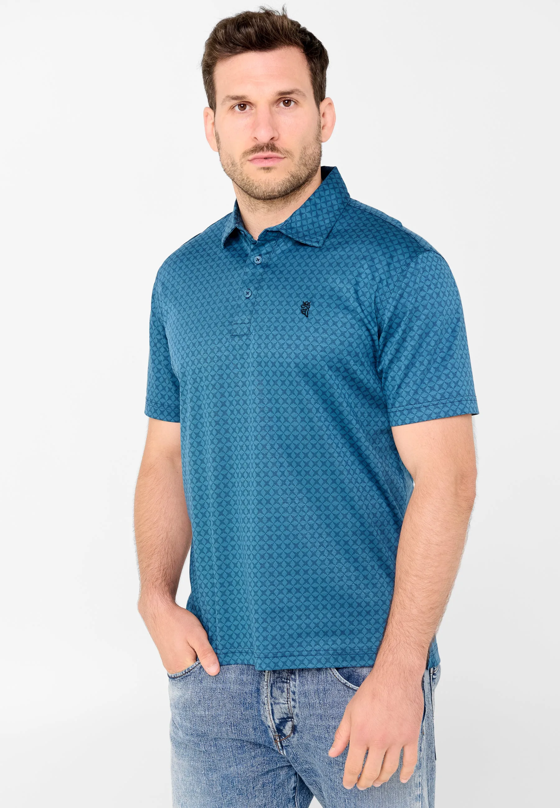 Polo Hombre Manga Corta Algodón Premium - Verde 0007_40