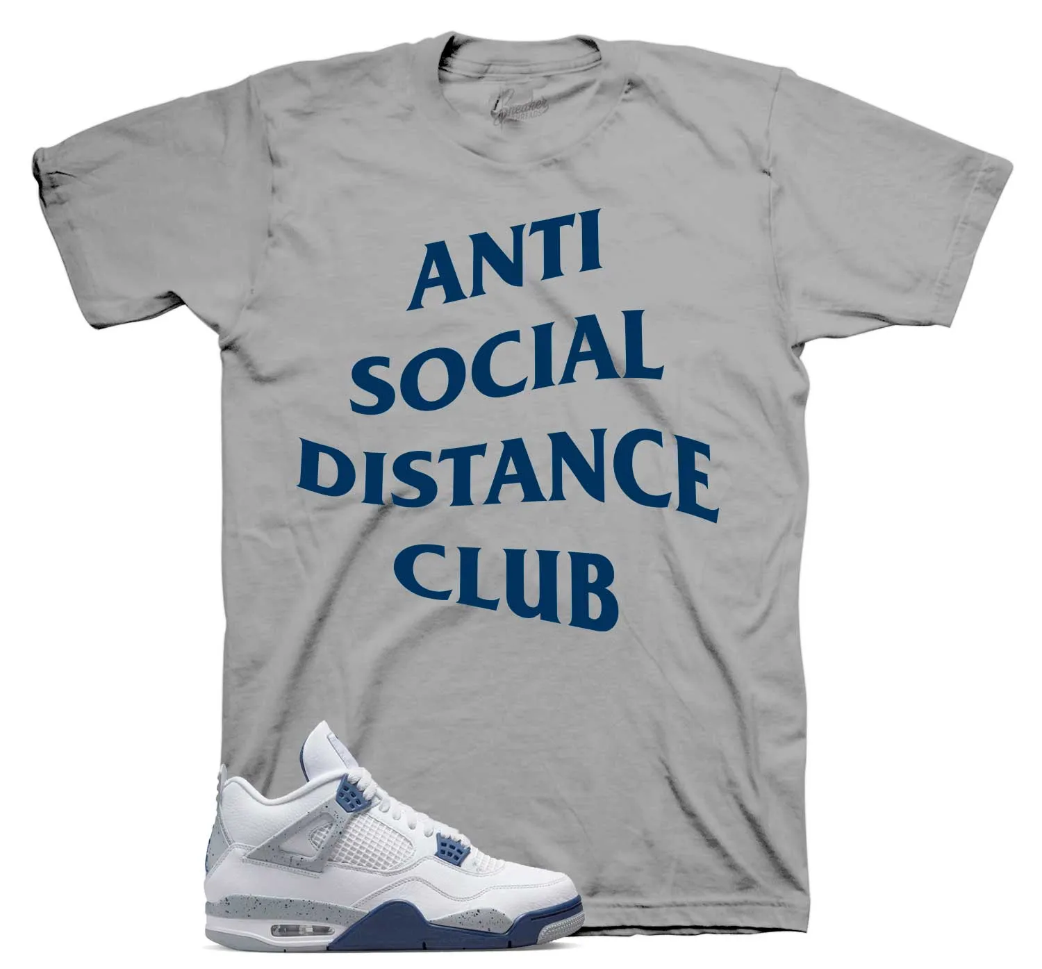 Retro 4 Midnight Navy Social Distance Shirt