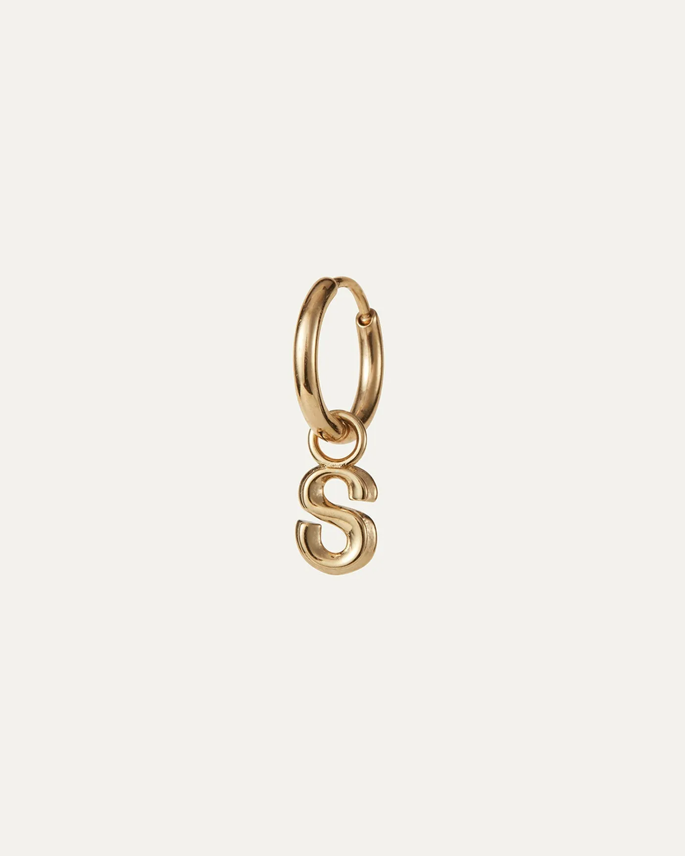 Single Monogram Huggie Earring - S