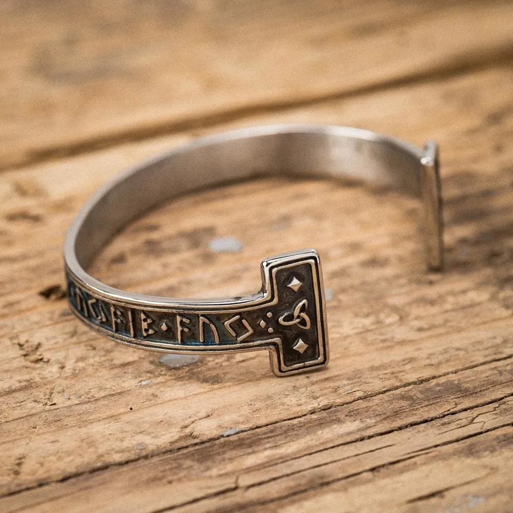 Stainless Steel Elder Futhark Rune Bracelet