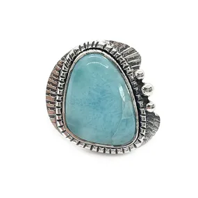 Tithi Larimar Bohemian Style Ring