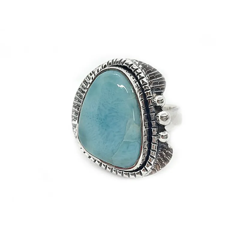 Tithi Larimar Bohemian Style Ring