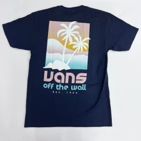 VANS Island Dual Palm T-Shirt - Navy