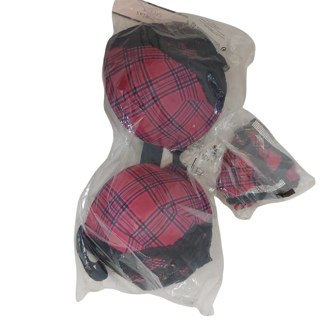 Victoria's Secret Pink Plaid Shiny Set | Brand new |