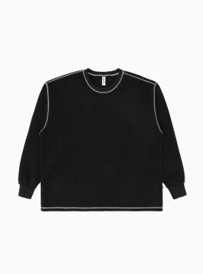 Waffle Sweatshirt Black